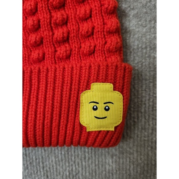 LEGO Target Collection Minifigure Patch Beanie Hat Adult Size Red NEW - Picture 3 of 5